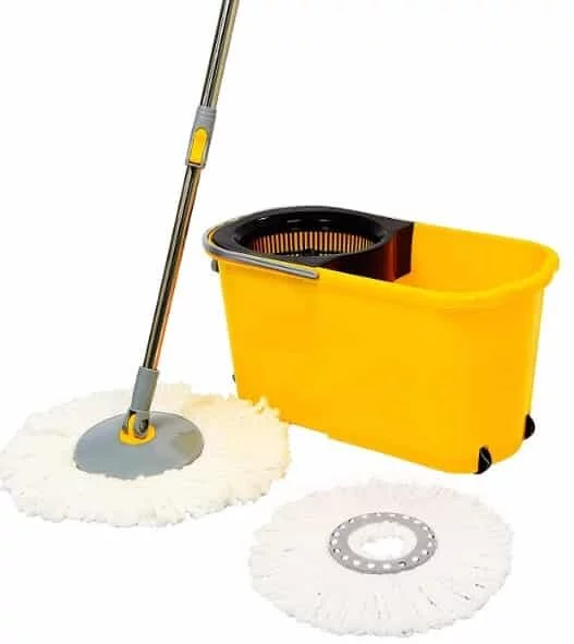 Esquire Classic Spin Mop Yellow Bucket Set with Pull Handle