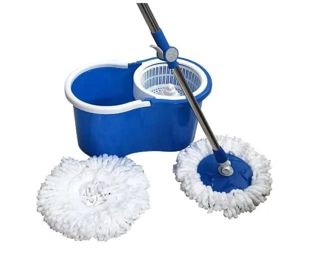 Freshome Magic Spin Mop with 1 extra Microfiber Refill (Blue)