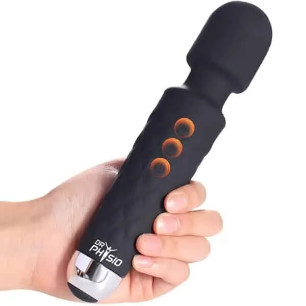Dr Physio Rechargeable Personal Body Wand Cordless Eva Massager Machine with 28 Vibration Modes